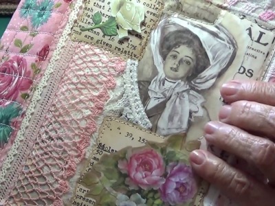 Mixed Media Fabric, Lace & Paper Journal "How To" Part 2 (Cover)