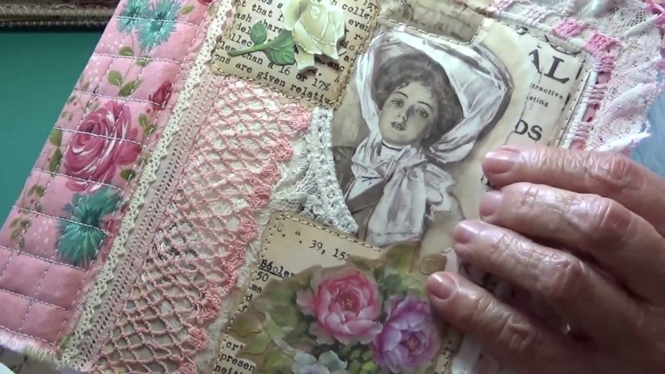 Mixed Media Fabric, Lace & Paper Journal "How To" Part 2 (Cover)
