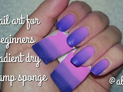 Nail art for beginners | How to do gradient nails | damp vs dry sponge