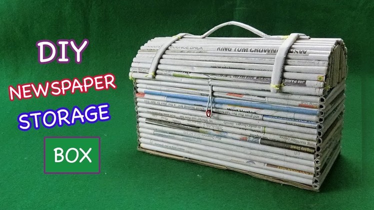 Newspaper Crafts | How to make Storage box from Newspaper & Cardboard
