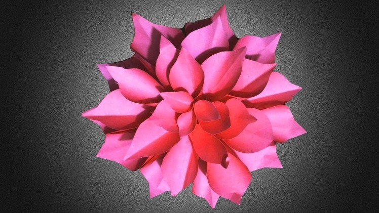 Origami Dahlia Flower Instructions ???? Easy Origami Flowers for Beginners Making ???? DIY Paper Crafts