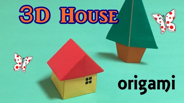 Origami house 3D easy for beginners | How to make a paper 3D house step by step | origami  tutorial