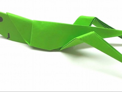 Origami Tutorial - How to fold an Easy Origami Grasshopper