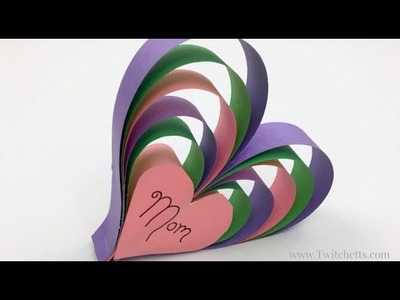 Paper Strip Hearts for Mom Construction Paper Crafts for Kids