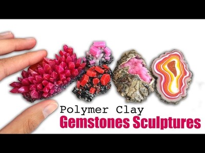 PREVIEW. How to Sculpt Minerals.Crystals.Gemstones with Polymer Clay