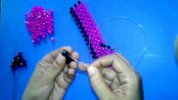 পুতি দিয়ে মা ওয়ালম্যাট  তৈরি.How to make beads maa wallmate(1st part).Dry craft beaded