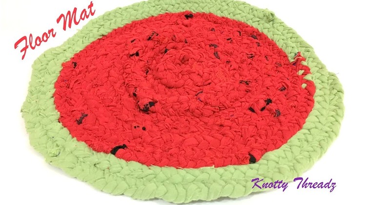 Best out of waste | Make a Door Mat or Floor Mat using Old Clothes | Knotty Threadz