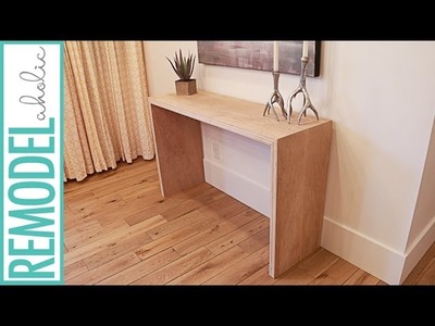 Build a Waterfall Console Table from One Sheet of Plywood #plywoodpretty