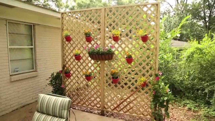 Create a Privacy Wall with Lattice and Decorative Plants