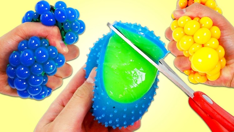 Cutting Open SLIME MESH BALLS | Fun Color Changing Stress Balls & Magic Toy Microwave Surprise Toys!
