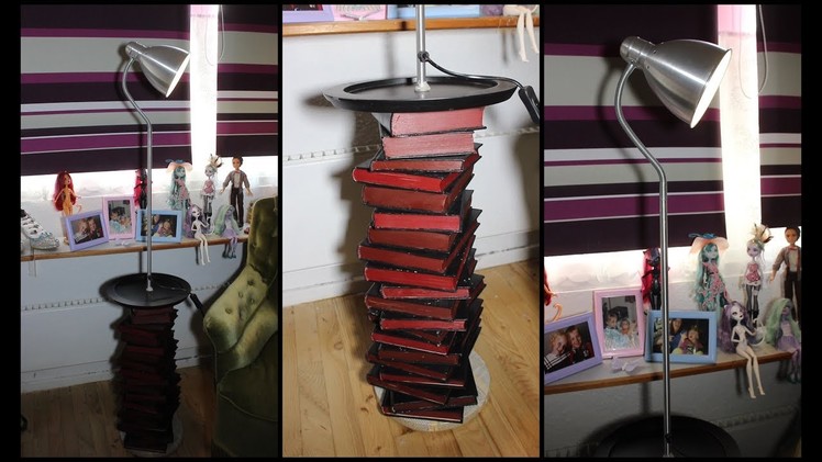 DIY Gothic Book Table.Lamp