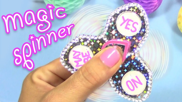 DIY HOW TO MAKE A MAGIC FIDGET SPINNER! ASK THE MAGIC SPINNER!