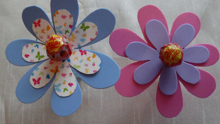 DIY lollipop -Chupa Chups-craft.How to make a flower using decor foam.