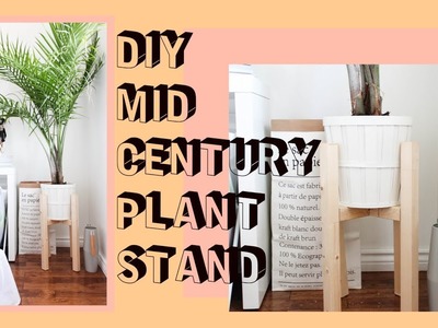 DIY Mid-Century Plant Stand | West Elm Inspired