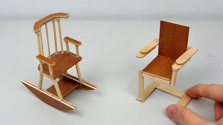 DIY Miniature Wooden Chairs | Simple & Easy Crafts ideas