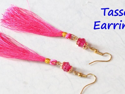 DIY Tassel Earrings Tutorial | Silk Thread Jewellery Making | Little Crafties