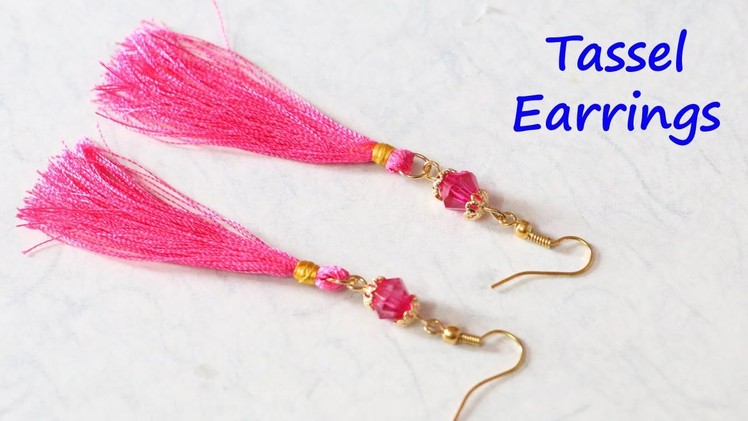 DIY Tassel Earrings Tutorial | Silk Thread Jewellery Making | Little Crafties