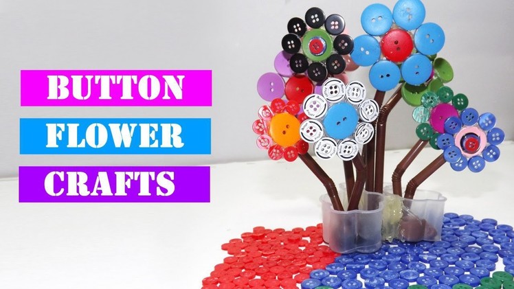 Easy Button Flower Craft | DIY Flower Project