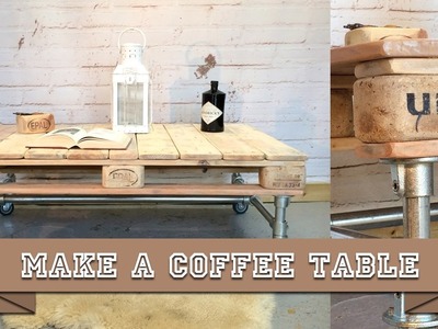 Easy to Build Coffee Table made with Kee Klamp Scaffold Tube and Wooden Pallet with Simple DIY Tools