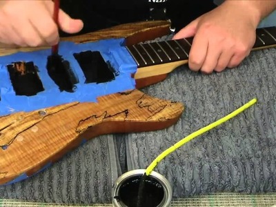 Electric Guitar Shielding with Conductive Paint and Copper Tape
