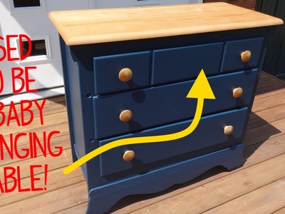Ex-Baby Changing Table Dresser Makeover
