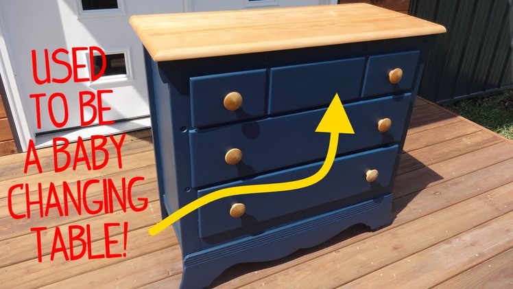 Ex-Baby Changing Table Dresser Makeover