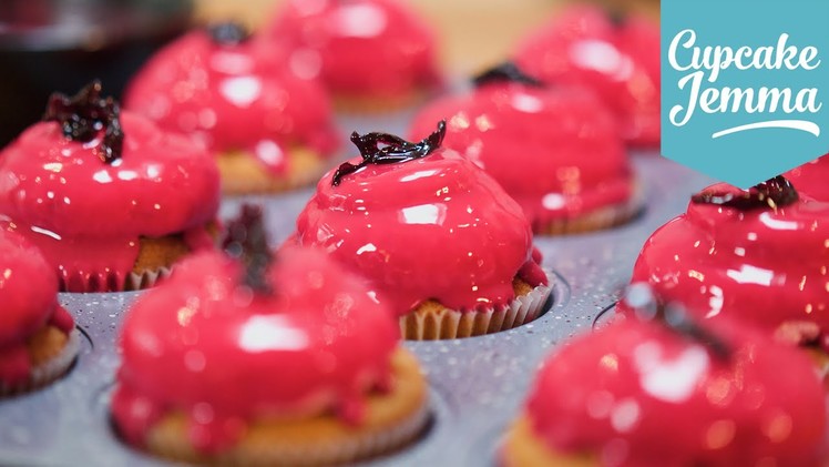 Glazed Hibiscus & Vanilla Cupcake Recipe | Cupcake Jemma