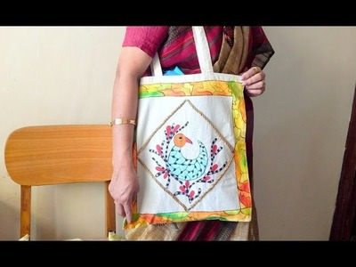 Gond tribal art on Tote bag part -  2