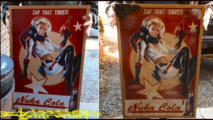 How to Age and Distress a Fallout Nuka Cola Poster - Larp Style