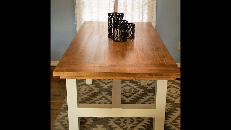 How to build a Farmhouse Table Complete Start to Finish. DIY