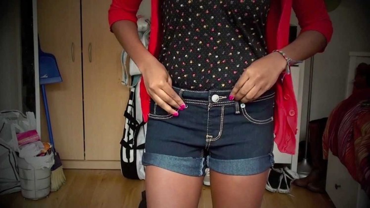 How To: Cut Jeans into Cuffed Jean Shorts