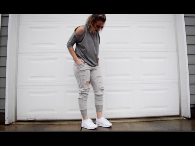 How to distress jogger sweatpants