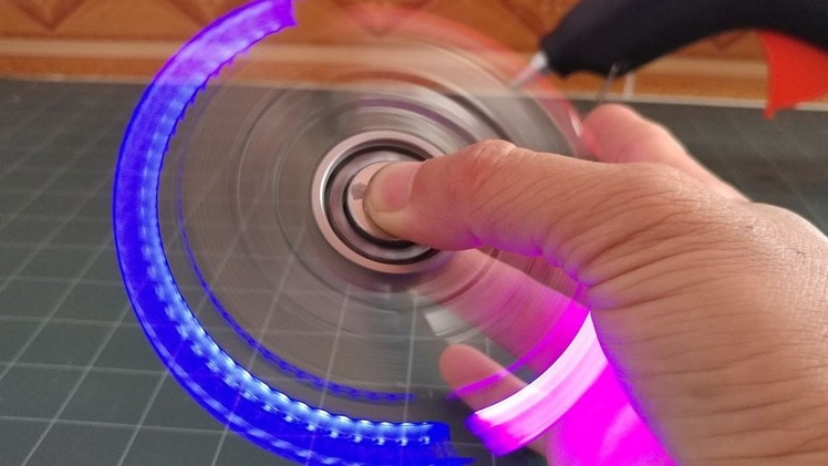 How To Make a Led hand SPINNER Fidget Toy at home - Very cheap - Cost 3$ Dola