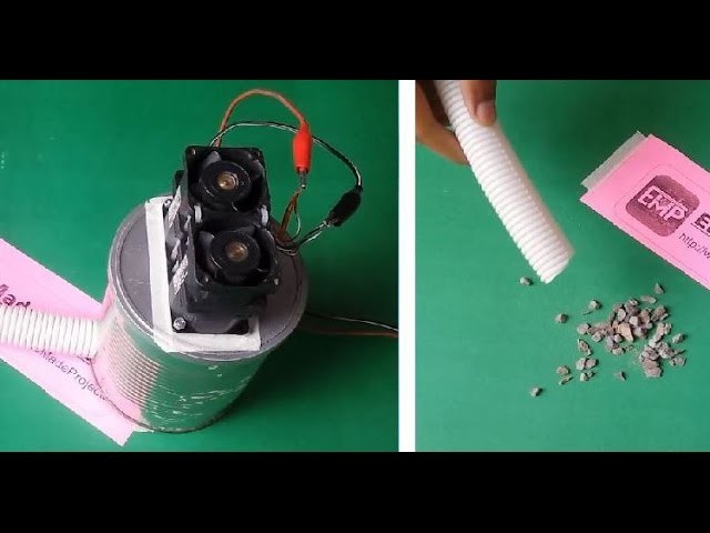 How to make a Powerful mini VACUUM CLEANER out of Junk