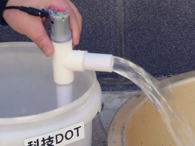 How to Make a Water PUMP 用水管和马达制作12V抽水机水泵