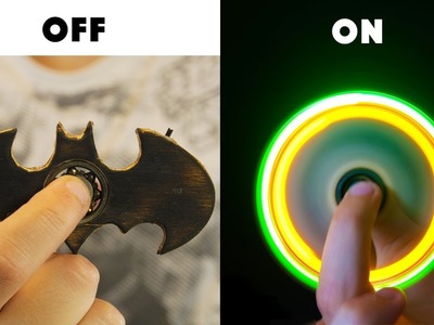 HOW TO MAKE BATMAN LED FIDGET SPINNER (DIY)