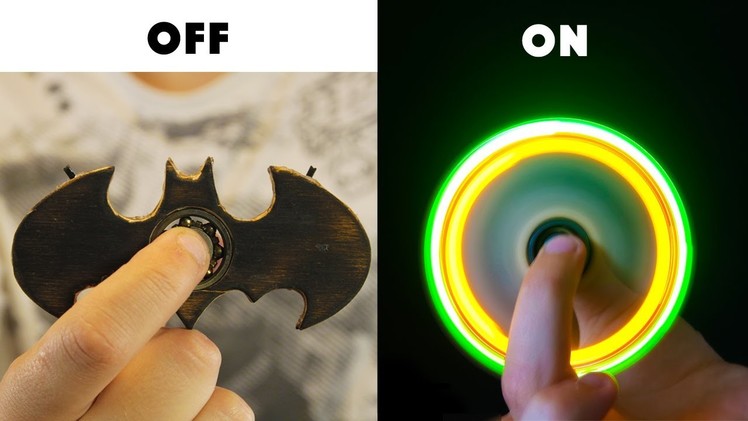 HOW TO MAKE BATMAN LED FIDGET SPINNER (DIY)