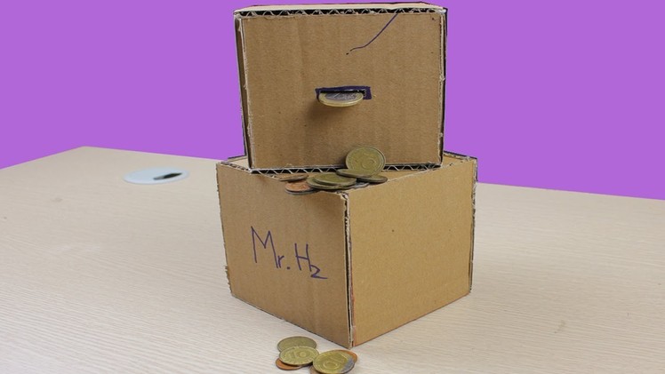 How to make "Crazy" Safe Coin Bank from cardboard