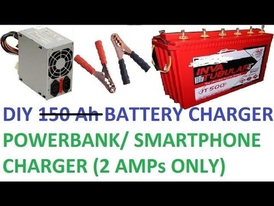 How to recycle SMPS of Computer for battery charger and smartphone charger.