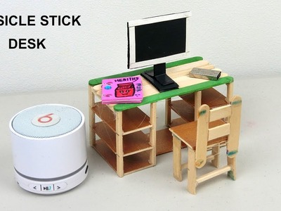 Miniature Popsicle Stick Desk Set | DIY Craft Project