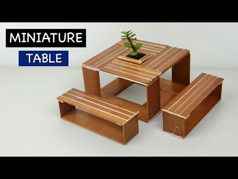 Miniature Wooden Table & Chair | Easy Creative Craft ideas