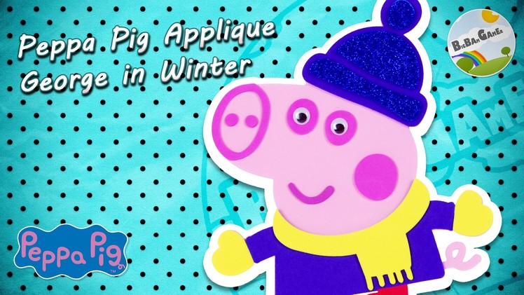 Peppa Pig Applique for Children - George in Winter