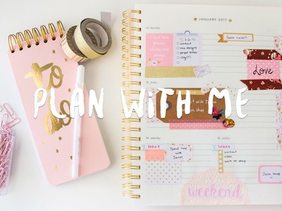 Plan With Me January | Pink Floral Spread