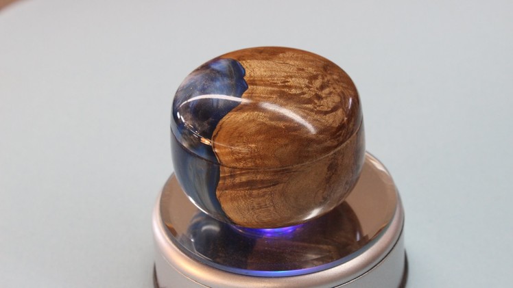 Resin and Maple Burl Lidded Box      by Sam Angelo