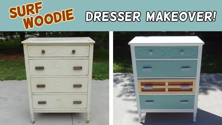 Surf Woodie Inspired Dresser Makeover!