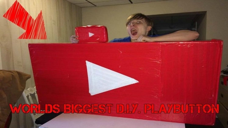 WORLDS BIGGEST D.I.Y. YOUTUBE PLAY BUTTON!!! WORLD RECORD!!!