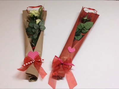 Wrapping a rose for Valentine's Day #wrapflowers