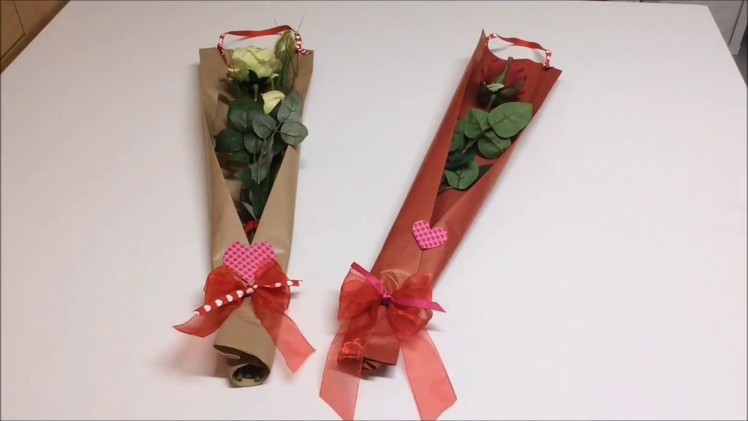 Wrapping a rose for Valentine's Day #wrapflowers
