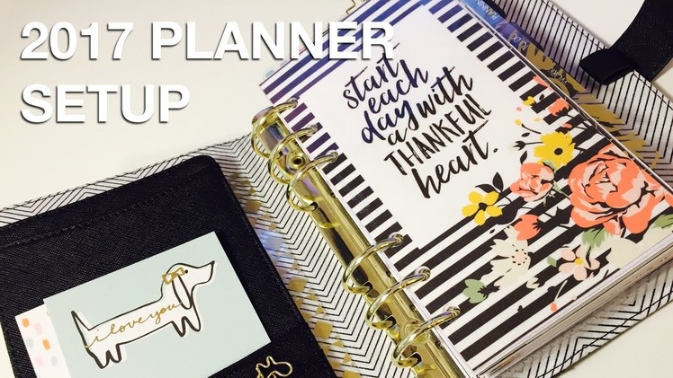 2017 Personal Planner Setup – Kikki k Medium Black Leather Planner