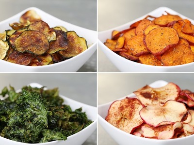 Baked Fruit & Veggie Chips 4 Ways